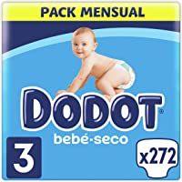Los mejores  - Dodot Bebé-Seco Pañales Talla 3- 272 Pañales- 6-10 kg- Hasta 12h De Protección Anti-fugas